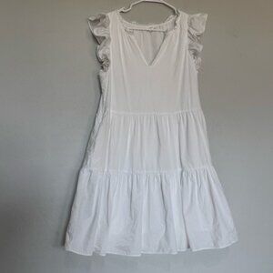A loves A Women’s Ruffle Sleeve Dress in white size medium